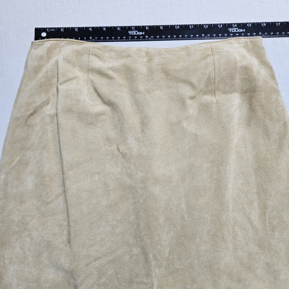 NWOT Valerie Womens 100% Leather Maxi Skirt Back Slit Western Cowgirl A-Line LP - Picture 7 of 16
